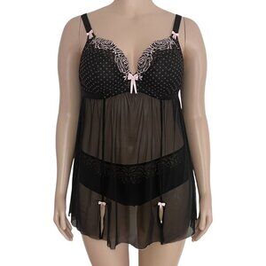 Elomi Betty Underwire Babydoll Chemise Lingerie UK 36F US 36G EL8171